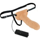 Size Matters Erection Assist Hollow Strap-On Vibe - Vanilla