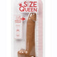 Size Queen Dildo - Chocolate - 8in