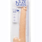 Size Queen Dildo with Balls - Vanilla - 12in