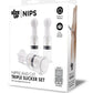 Size Up Nipple and Clit Triple Sucker - Black/Clear - Set