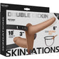 Skinsations Double Dickin Vibrating Adjustable Silicone Double Dildo Strap-On - Vanilla
