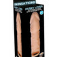 Skinsations Husky Lover Extension Sleeve with Scrotum Strap - Vanilla - 6.5in