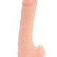 Skinsations Long Horn Realistic Dildo with Suction Cup Waterproof - Vanilla - 8.5in