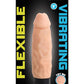 Skinsations Thick Vibraflex Flexible Vibrating Dildo - Vanilla - 6in