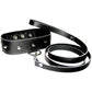 Sportsheets Leather Leash and Collar - Black