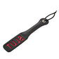 Sportsheets Leather Slut Impression Paddle - Black - 12in