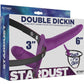 Stardust Double Dickin Silicone Double Dildo Strap-On - Purple