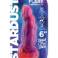 Stardust Solar Flare Silicone Dildo with Suction Cup - Multicolor - 6in