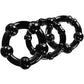 Stay Hard Beaded Cock Rings (3 Sizes - Black