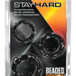 Stay Hard Beaded Cock Rings (3 Sizes - Black