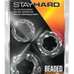 Stay Hard Beaded Cock Rings (3 Sizes - Clear