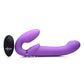 Strap U Ergo-Fit G-Pulse Silicone Rechargeable 10x Dual Dildo Strapless Strap-On with Remote Control - Purple