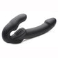 Strap U Evoke Super Charged Rechargeable Silicone Vibrating Strapless Strap-On - Black