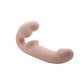 Strap U Inflatable Rechargeable Silicone Ergo Fit Strapless Strap-On with Remote Control - Flesh/Vanilla