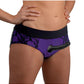 Strap U Lace Envy Pegging Set with Lace Crotchless Panty Harness and Dildo - Black/Purple - Large/XLarge - 5in