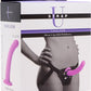 Strap U Navigator Silicone G-Spot 7in Dildo with Harness - Purple