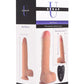 Strap U Real Thrust Thrusting and Vibrating Rechargeable Silicone Dildo - Flesh/Vanilla