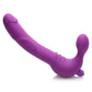 Strap U Royal Revolver Vibrating Silicone Strapless Strap-On - Black/Purple