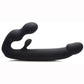 Strap U Tri-Volver Rechargeable Silicone Strapless Strap-On - Black