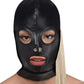 Strict Blonde Ponytail Bondage Hood - Black