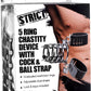Strict Gates Of Hell Chastity Device - Black/Metal