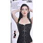 Strict Lace-Up Corset Vest and Thong - Black - XLarge