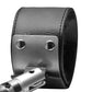 Strict Leather Adjustable Swiveling Spreader Bar with Leather Cuffs - Black/Silver