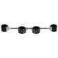 Strict Leather Adjustable Swiveling Spreader Bar with Leather Cuffs