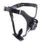 Strict Male Chastity Harness with Silicone Anal Plug - Black