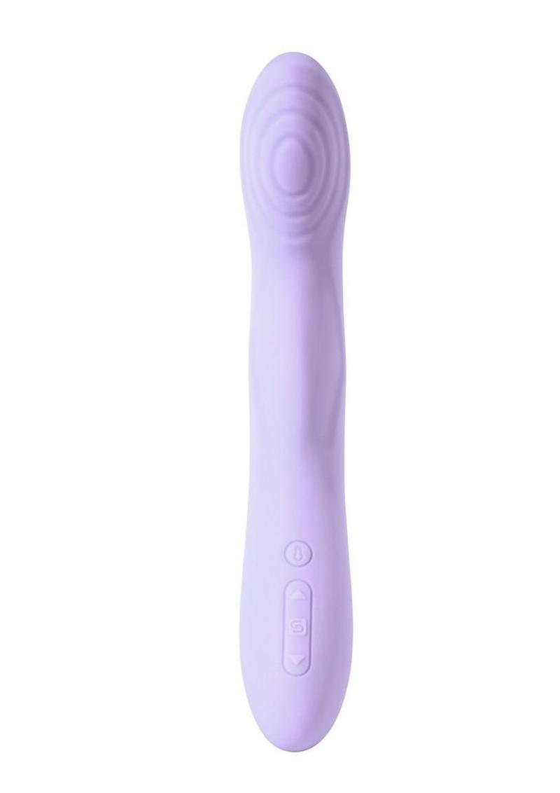Selena Warming Rechargeable Silicone G-Spot Vibrator with Clitoral Stimulator