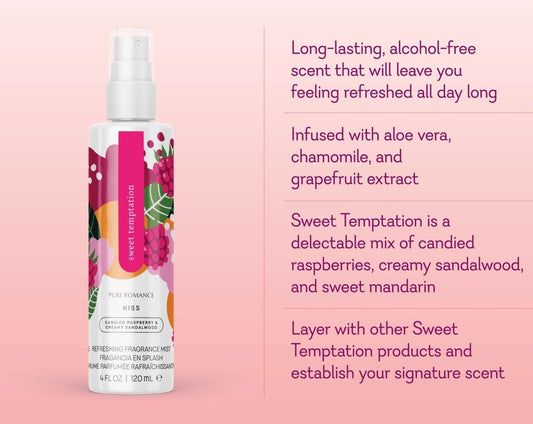 Sweet Temptation - Refreshing Fragrance Mist - Pure Romance By Cassidy