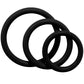 Tri Rings Cock Ring - Black - 3 Piece Set/Set