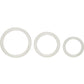 Tri Rings Cock Ring - Glow In The Dark/White - 3 Piece Set/Set