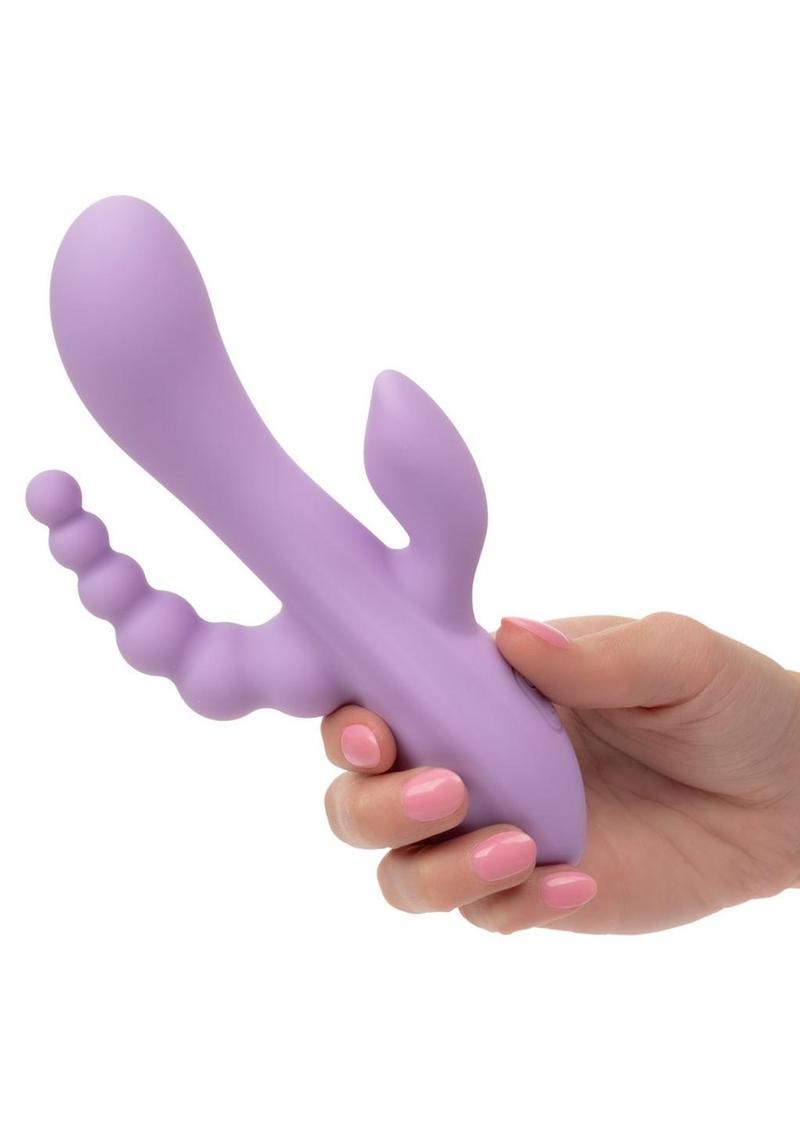 Triple Treat Rumbler Rechargeable Silicone Vibrator - Its Cassidy Bybee