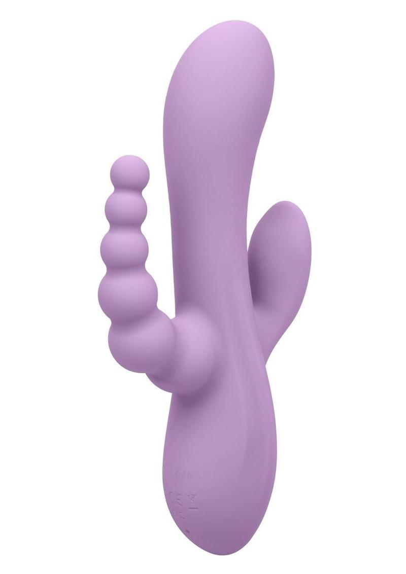 Triple Treat Rumbler Rechargeable Silicone Vibrator - Its Cassidy Bybee