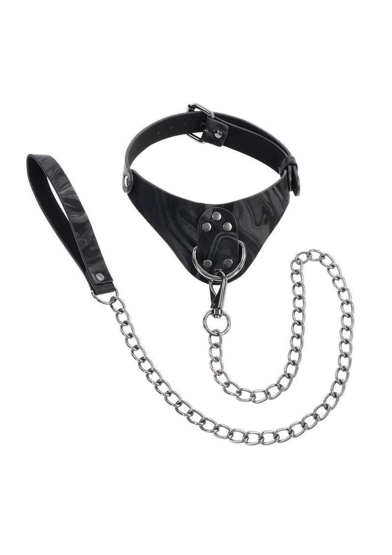Velvet Noir Collar and Leash - Black