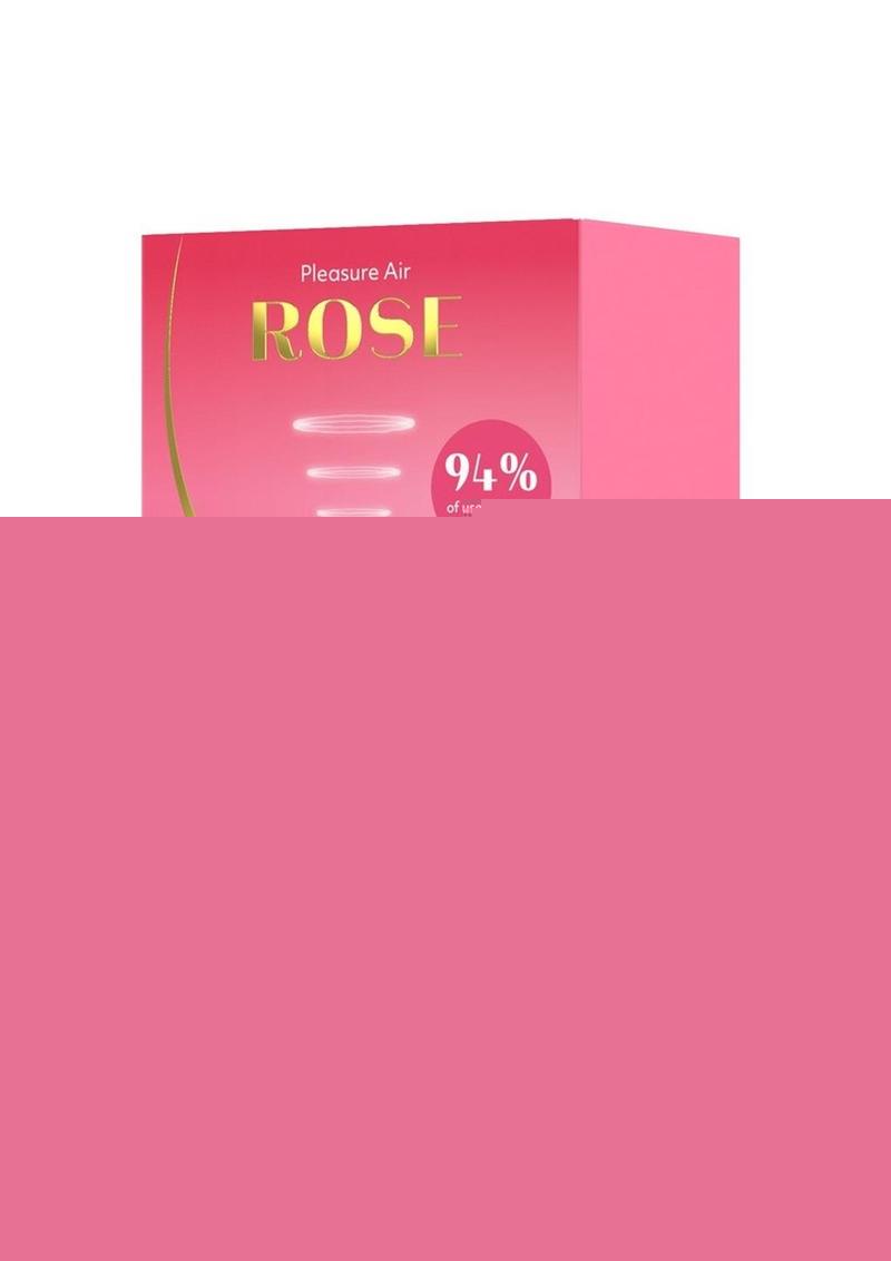 Womanizer Rose Rechargeable Silicone Air Pulse Clitoral Vibrator - Gold/Red