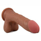 X5 Grinder Dildo with Balls - Brown/Caramel - 8.5in