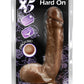 X5 Hard On Dildo with Balls - Caramel - 8.75in
