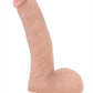 X5 Vibrating Basic 5 Dildo with Balls - Flesh/Vanilla - 5.5in