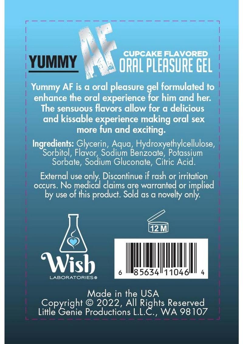 Yummy AF Oral Pleasure Flavored Gel - Cupcake - Its Cassidy Bybee