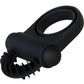 Zero Tolerance Bell Ringer Rechargeable Silicone Vibrating Cock Ring with Clitoral Stimulator and Ball Strap - Black