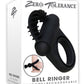 Zero Tolerance Bell Ringer Rechargeable Silicone Vibrating Cock Ring with Clitoral Stimulator and Ball Strap - Black