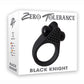 Zero Tolerance Black Knight Silicone Vibrating Textured Cockring - Black