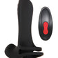 Zero Tolerance Vibrating Girth Enhancer Silicone Rechargeable Sleeve with Remote Control - Black/Red