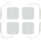 Zeus Electrosex Adhesive Electro-Pads - White - 4 Pack