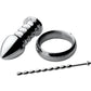 Zeus Electrosex Deluxe Voltaic For Him Stainless Steel E-Stim Kit - Silver