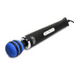 Zeus Electrosex E-Stim Vibrating Silicone Wand Massager - Black/Blue