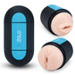 ZOLO Pleasure Pill Silicone Rechargeable Masturbator - Mouth and Anal - Black/Blue