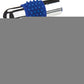 ZOLO Rechargeable Duo Vibrating Silicone Cock Ring - Navy/Silver